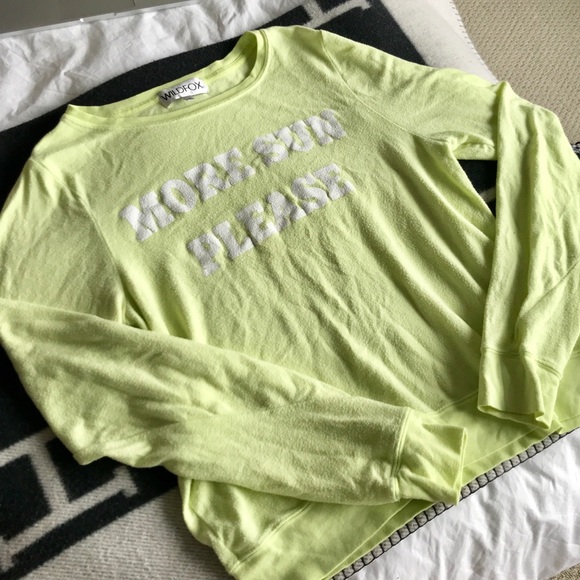 Wildfox “More Sun Please” Baggy Beach Jumper - Picture 2 of 4